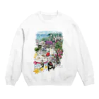 吉沢深雪の猫とペンギンと旅気分 Crew Neck Sweatshirt