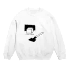 PokuStarの絹豆腐とノコギリ Crew Neck Sweatshirt