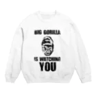 inoue_123のBIG GORILLA IS WATCHING YOU Crew Neck Sweatshirt