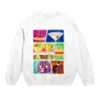 ジョウヂ@KURUMIYAの赤いのと甘いの。 Crew Neck Sweatshirt