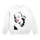 parodyArt Nのモンローシンプルデザイン白推奨 Crew Neck Sweatshirt