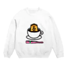 べれ {suzuri} ふぁなの 香るコーヒー（扇子ピンク色【数量限定】付き）[#将棋#香車] Crew Neck Sweatshirt