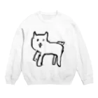 見ないで書く絵のこっちを見るポメラニアン Crew Neck Sweatshirt