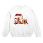 ジョニー|イラストレーターのクリスマスのお家 Crew Neck Sweatshirt