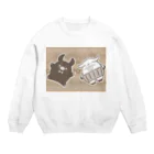 くるまるショップのネガティぶー＆ポジティぶっぶ Part 2 Crew Neck Sweatshirt