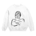 ガイコツギターのムキムキマスクマン Crew Neck Sweatshirt