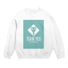 TEAM YESのYES ターコイズブルー Crew Neck Sweatshirt