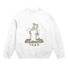 PokuStarのウサギでヨガ Crew Neck Sweatshirt