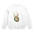 わたべ　めぐみのChristmas Reindeer Crew Neck Sweatshirt