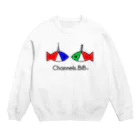 Channels.BiBのさかなロゴ　いたりあくんとふらんすくん Crew Neck Sweatshirt