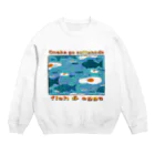 YAZAWA/mieのfish & eggs Crew Neck Sweatshirt