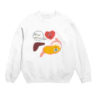 ワンタケ★ワークショップのビール満タン Crew Neck Sweatshirt