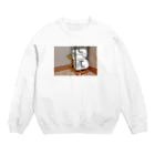 OKASHI NA IKIMONOのトイレットペーパーくん's Crew Neck Sweatshirt