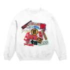 SHRIMPのおみせのステッカーボム Crew Neck Sweatshirt