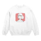 mocimiの風をうけるアンニュイガール Crew Neck Sweatshirt