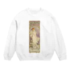 釜萢堂《かまやちどう》美術販売の「LA. DAME. / AUX. CAMELIAS / SARAH BERNHARDT」  Mucha, Alphonse／Paris Musées Crew Neck Sweatshirt