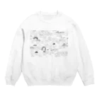 ナガキパーマの白いハイネックの集い Crew Neck Sweatshirt