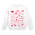 SHOP味み suzuri店のおそろし村 Crew Neck Sweatshirt