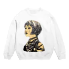 月が輝くこんな夜にの白髪鬼 Crew Neck Sweatshirt