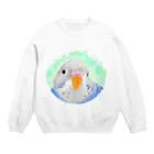 まめるりはことりのセキセイインコ　オパーリン【まめるりはことり】 Crew Neck Sweatshirt