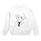 黒さんのぼっーと女子高生 Crew Neck Sweatshirt