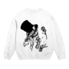 Cɐkeccooのシルクハット★ガイコツ Crew Neck Sweatshirt