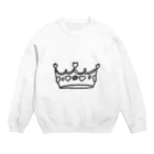 perapo❷@指描きグッズ販売の王冠👑立体的ver  Crew Neck Sweatshirt