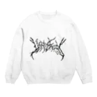 Hachijuhachiのlight and shadow メタルロゴ　ブラック Crew Neck Sweatshirt