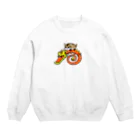 ゴロ画伯におまかせ！のにゃんこバスと赤い龍 Crew Neck Sweatshirt