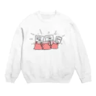 まいにちめんだこのお店の抗議するメンダコ Crew Neck Sweatshirt