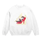 kima-maniのHeel cat Crew Neck Sweatshirt