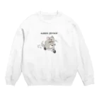 チンチラ雑貨MarkCrownのスクーターに乗るチンチラ Crew Neck Sweatshirt