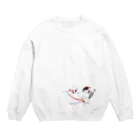 楓工房 ＊suzuri店＊の文鳥医院 Crew Neck Sweatshirt