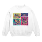 IZANAMI by Akane Yabushitaのメキシコのアレブリヘス（ピンク） Crew Neck Sweatshirt