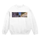 古春一生(Koharu Issey)の桜降る川空へ。 Crew Neck Sweatshirt