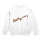 山田(偽名)のmilkyway刺繍風白地付き Crew Neck Sweatshirt