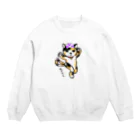 キクヤの踊る三河　ねこまた　三毛 Crew Neck Sweatshirt