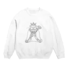 36sanのangry cat king Crew Neck Sweatshirt