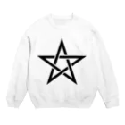 風天工房の五芒星（黒） Crew Neck Sweatshirt