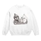 Momojiの犬画のぽんちょ隊 Crew Neck Sweatshirt