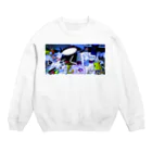 小島ふかせ画伯のボッタクリ商売の汚部屋（つくえ） Crew Neck Sweatshirt