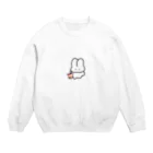 MAROIUSAGIのタピるうさぎ Crew Neck Sweatshirt