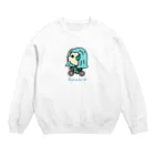 カワイーソー🀄️緑一色しか勝たん  麻雀グッズのアマビエさん Crew Neck Sweatshirt