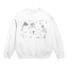 福人ずけの白黒砂漠 Crew Neck Sweatshirt