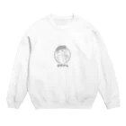 ツノアユの中華少女モノクロ Crew Neck Sweatshirt