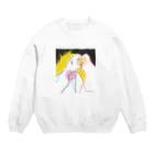  むきむき   地球生活のあいさつ Crew Neck Sweatshirt