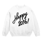 HAPPY 2016のHAPPY 2016正月 グッズ STYLISH BLACK Crew Neck Sweatshirt