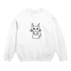 みつまめこshopのにゃんちゃん Crew Neck Sweatshirt