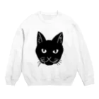 渡邊野乃香のお店の黒猫ジジ Crew Neck Sweatshirt