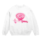 ZUNZUNZUNの牛丼とナイフと茄子の箸置き Crew Neck Sweatshirt